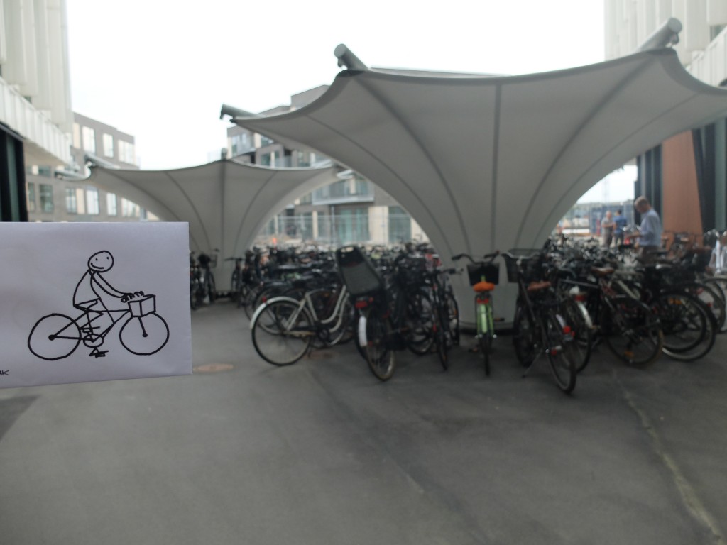Elyx rides the bicycle – as does many of the employees in the UN City